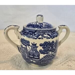 Blue Willow Japan Sugar Bowl & Lid